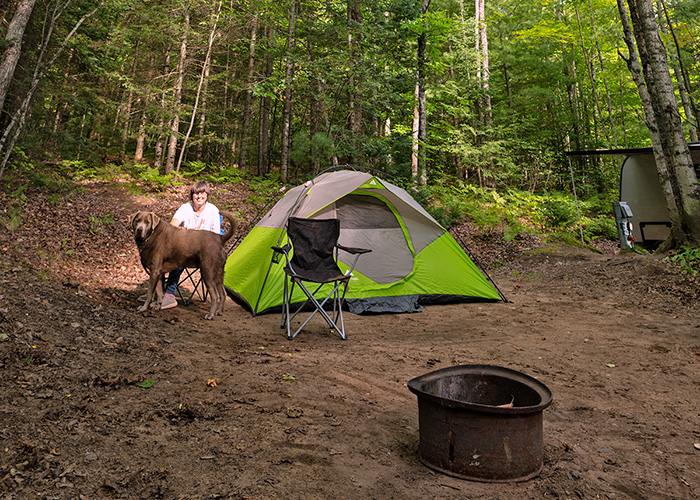 Tent site at Otter Lake